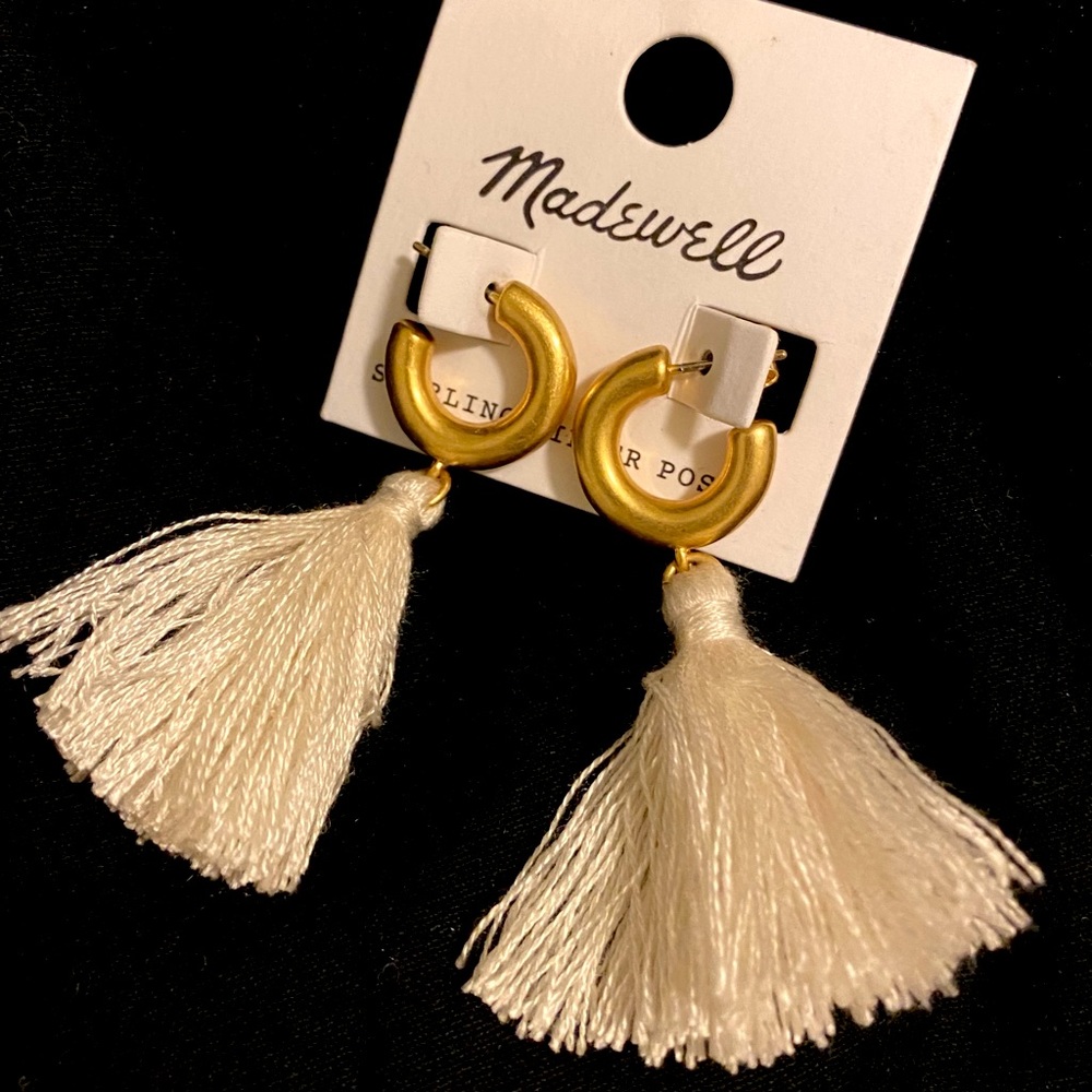 NWT Madewell Fringe Hoop Earrings